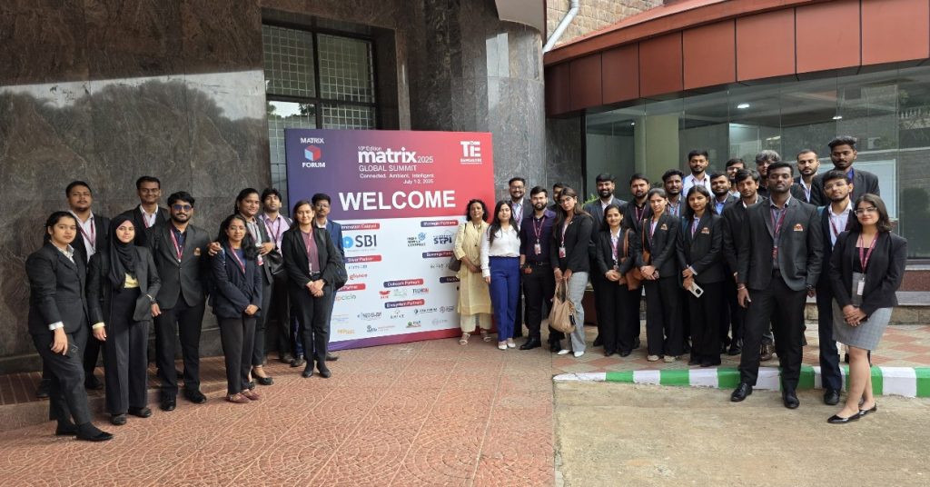 EV startup demonstration booth at Matrix Global Summit attended by ISBR volunteers.