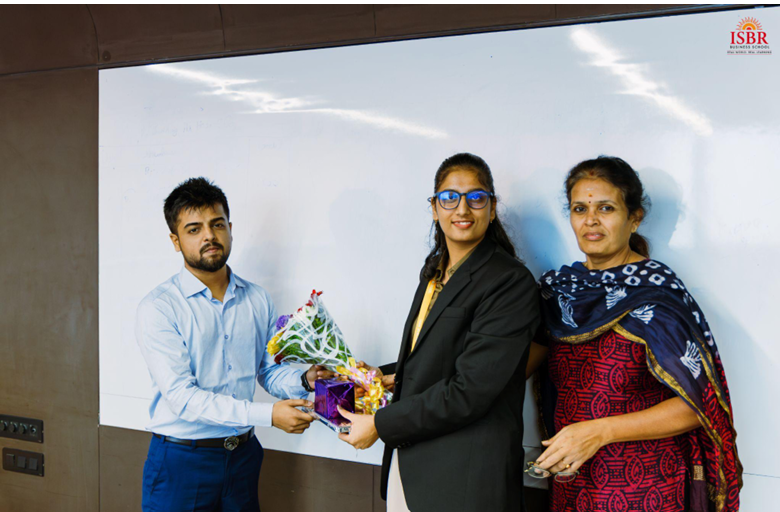 Alumni Success Story session at ISBR Business School featuring career lessons from Shubham Hemani