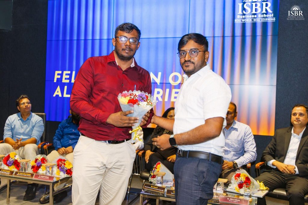 “ISBR alumni Nikhil Kumar sharing career journey at AI & Analytics Conclave 2026”