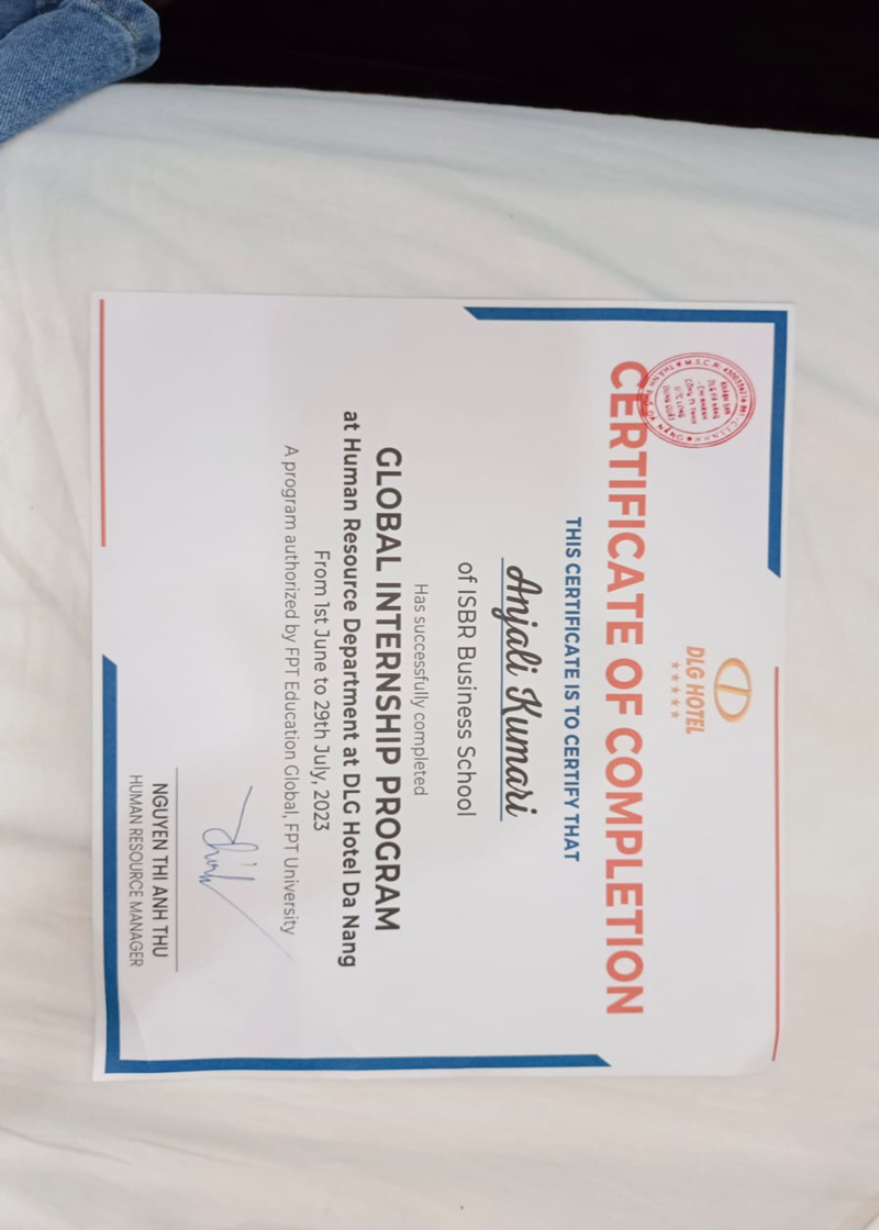 Tasks performed by the International Office, ISBR for Global Students ...