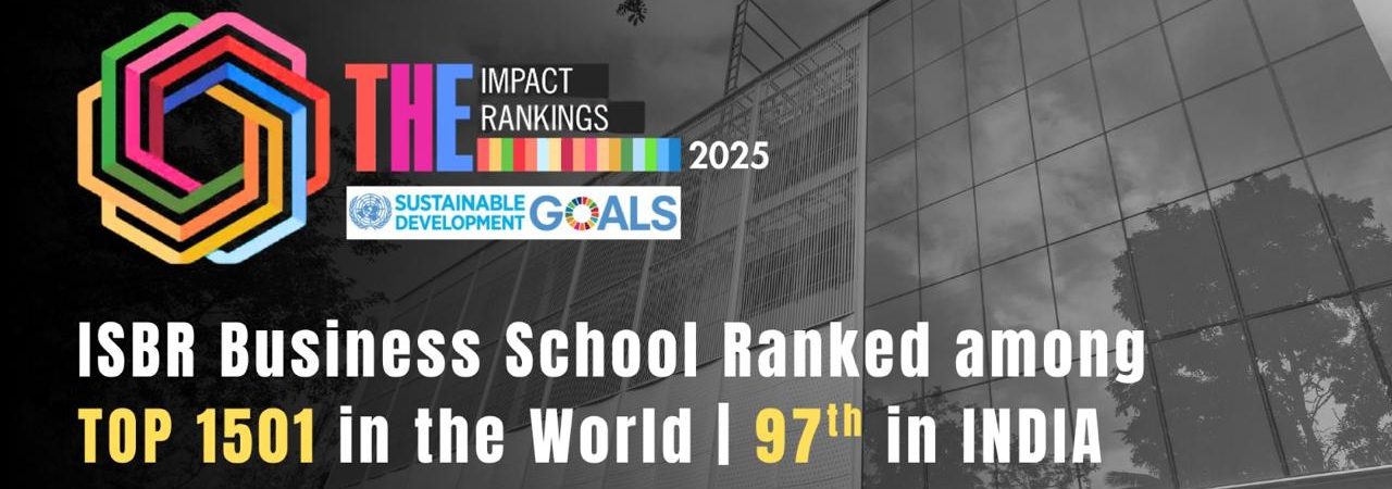 ISBR Business School campus celebrating Times Higher Education Impact Rankings 2025