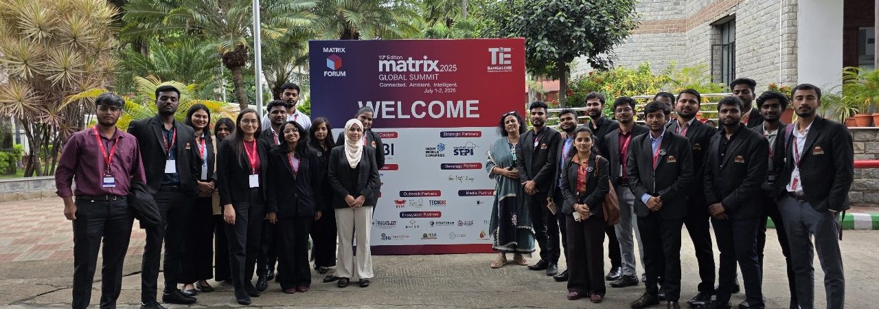 ISBR students interacting with AI experts at Matrix Global Summit 2025.