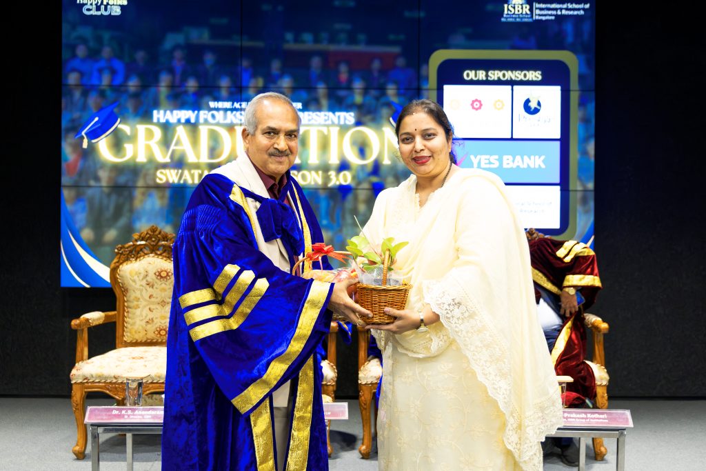 Senior citizens receiving awards during ISBR Swatantra Program Graduation Ceremony 2025