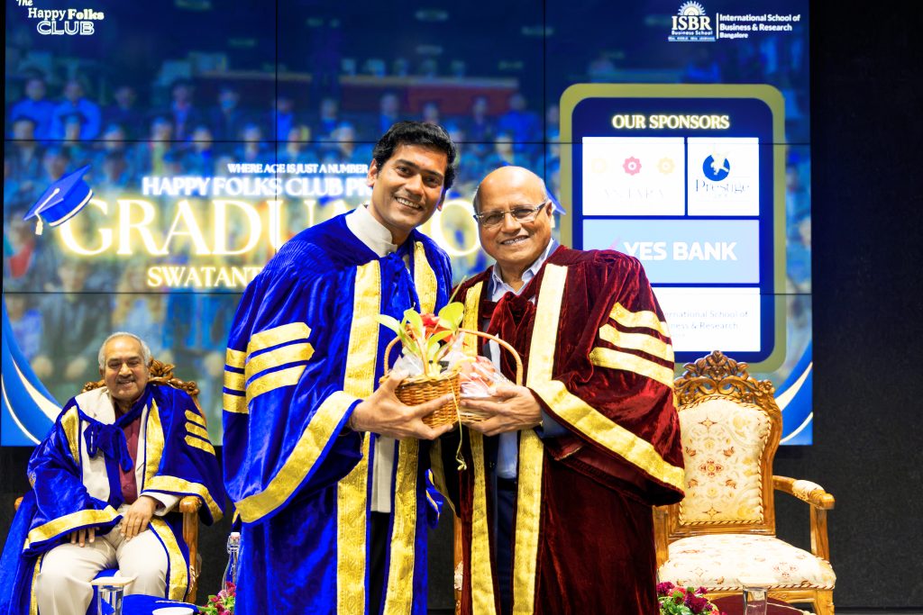 Senior citizens receiving awards during ISBR Swatantra Program Graduation Ceremony 2025