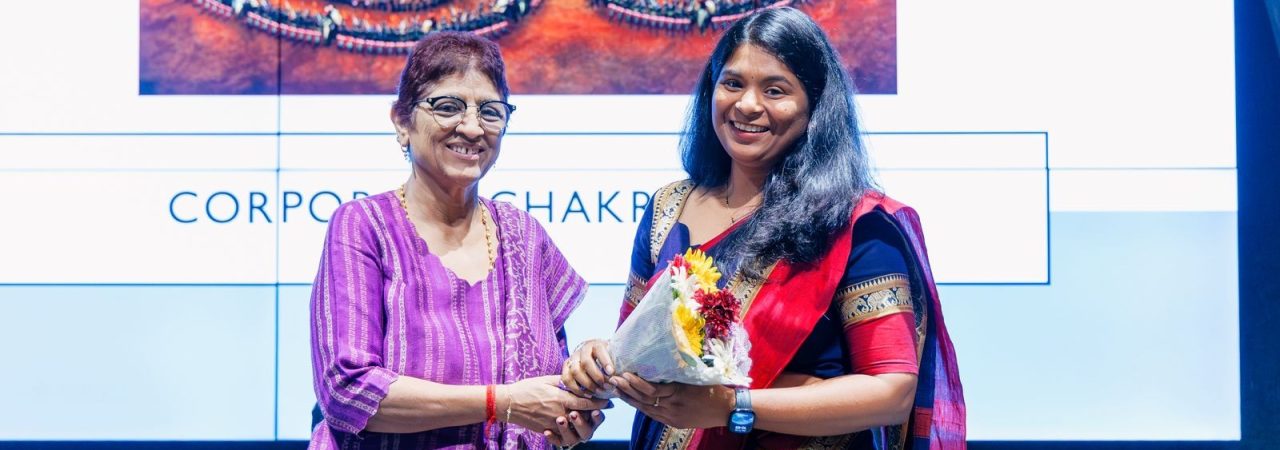 Expert Talk by ISBR Alumna Ramya Ramesh engaging with students.