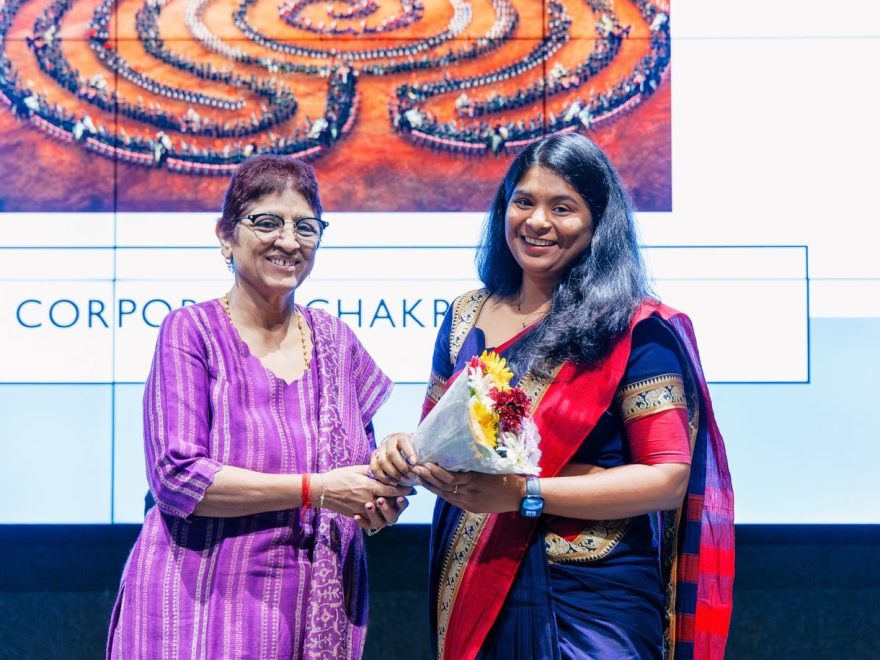 Expert Talk by ISBR Alumna Ramya Ramesh engaging with students.