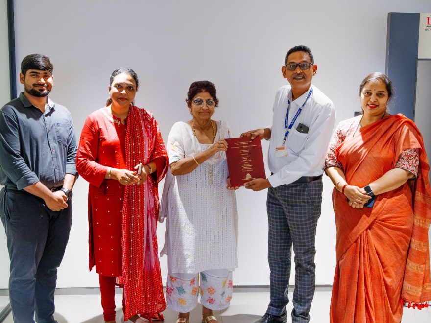 Doctoral thesis submission of FPM scholar at ISBR Business School highlighting MSME sustainability research.