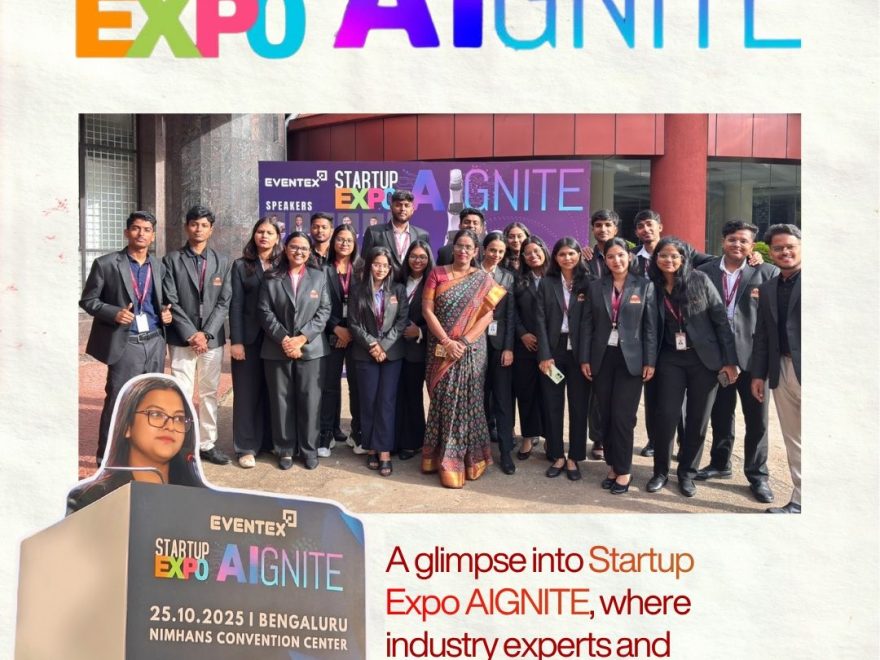 ISBR MBA students showcasing leadership and AI innovation at AIGNITE 2025 summit