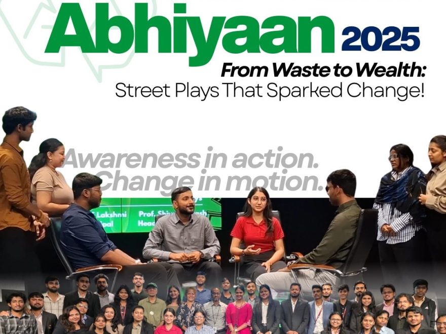 ISBR students performing a street play during Swachhata Abhiyaan 2025 Clean India Drive