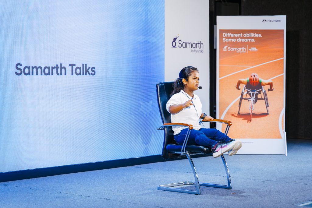 ISBR students participating in an inclusion and accessibility awareness event under the Samarth by Hyundai initiative.