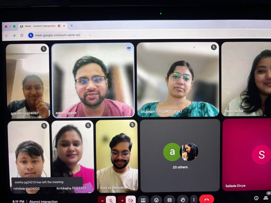 Internship to final placement career impact session with PGDM students at a leading business school