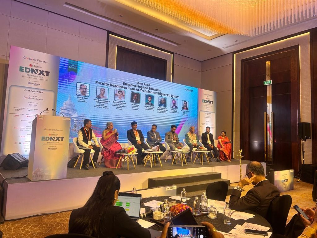 “EDNXT Bengaluru Summit 2026 discussing AI in higher education and future learning technologies.”