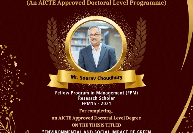 "Doctoral candidate presenting Final Public Viva Voce at ISBR Business School Bangalore"